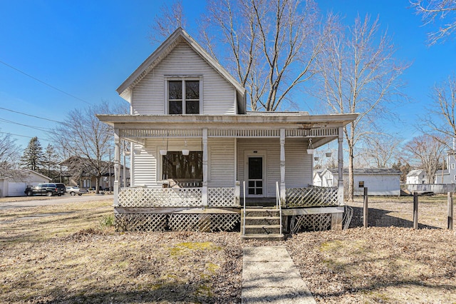 view of front facade with covered porch