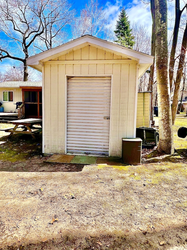 view of shed