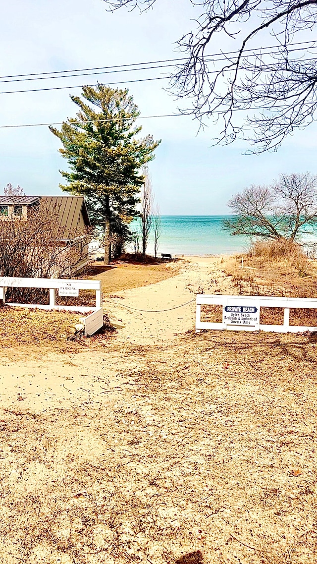 water view featuring a view of the beach