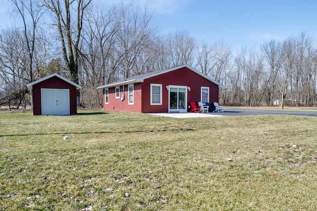 view of shed