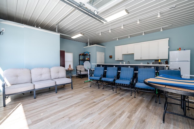 interior space featuring light wood finished floors