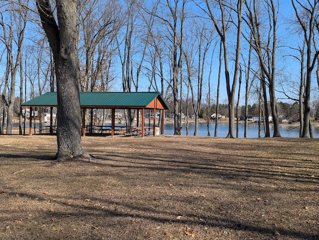 674 Booth Rd, Bronson, MI 49028 - exterior space featuring a gazebo and a water view