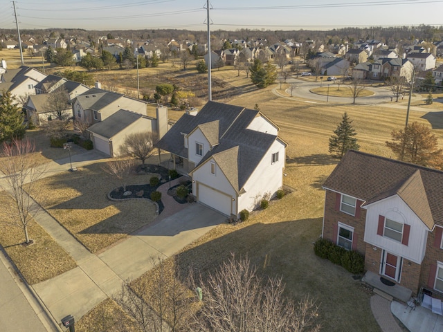 bird's eye view featuring a residential view