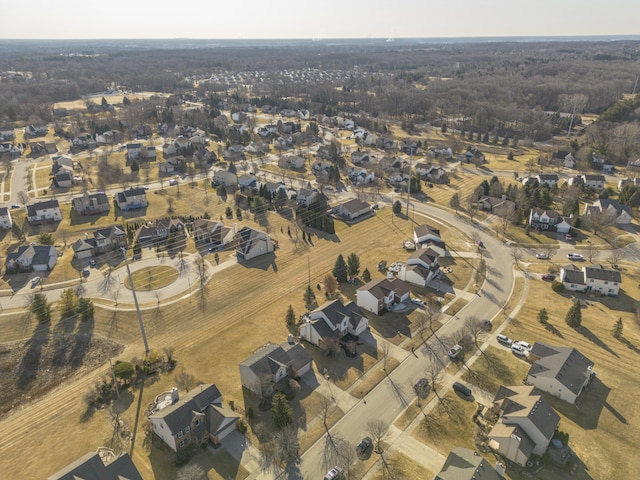 drone / aerial view with a residential view