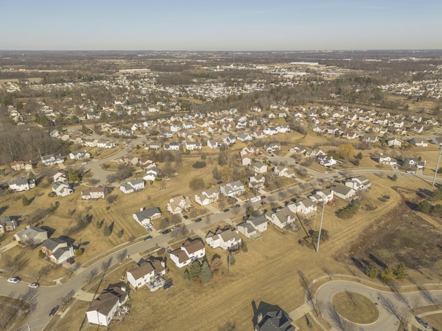 bird's eye view with a residential view