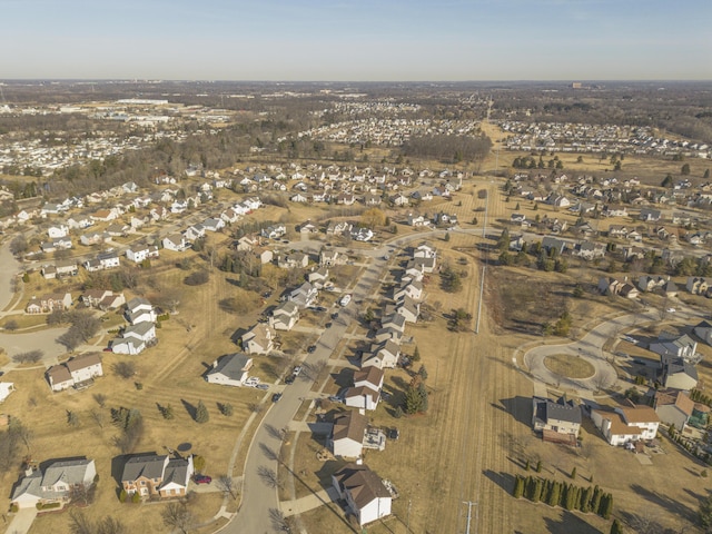 bird's eye view with a residential view