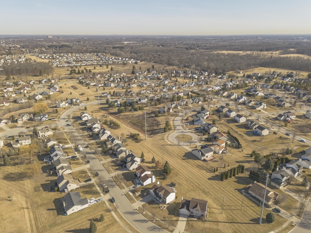 aerial view with a residential view