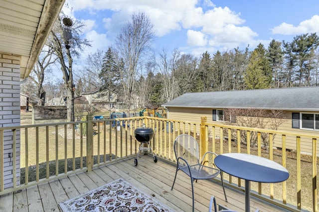 view of wooden deck