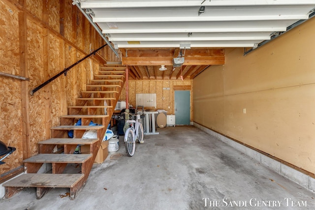 garage featuring a garage door opener