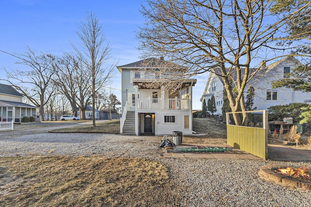 exterior space featuring stairs