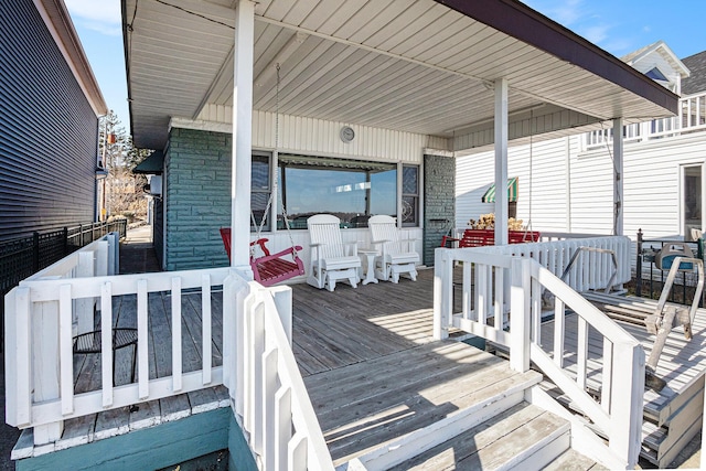 view of wooden deck