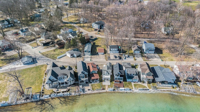 aerial view with a residential view