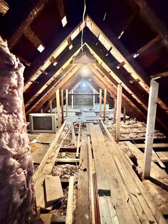 view of attic