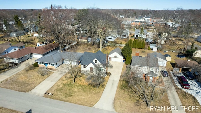 birds eye view of property featuring a residential view