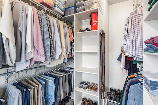 view of walk in closet