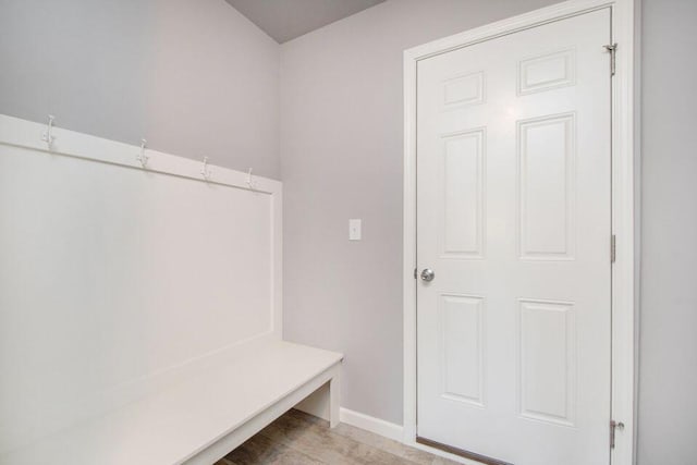 mudroom with baseboards