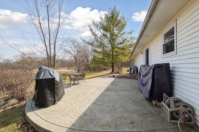 view of patio / terrace featuring grilling area