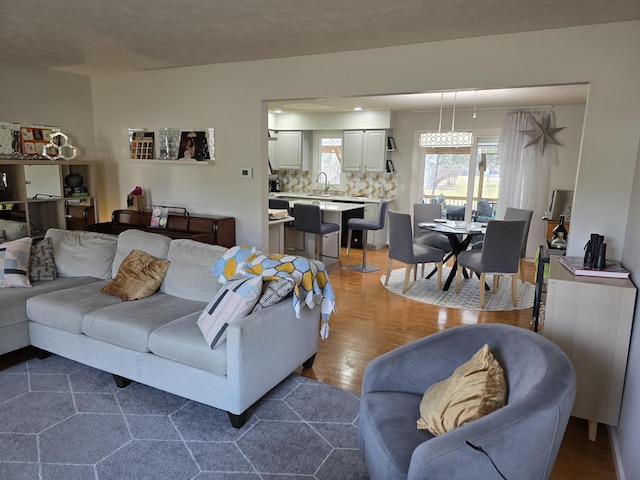 living room featuring wood finished floors