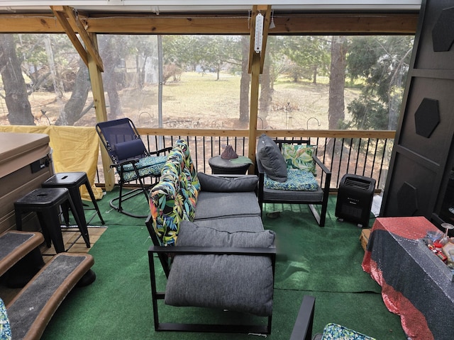 view of sunroom / solarium