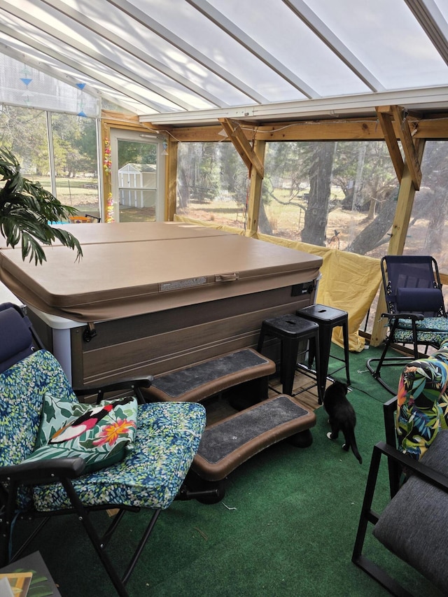 view of sunroom / solarium