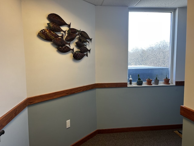 details featuring baseboards and carpet floors