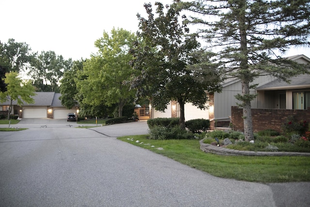 exterior space featuring a garage