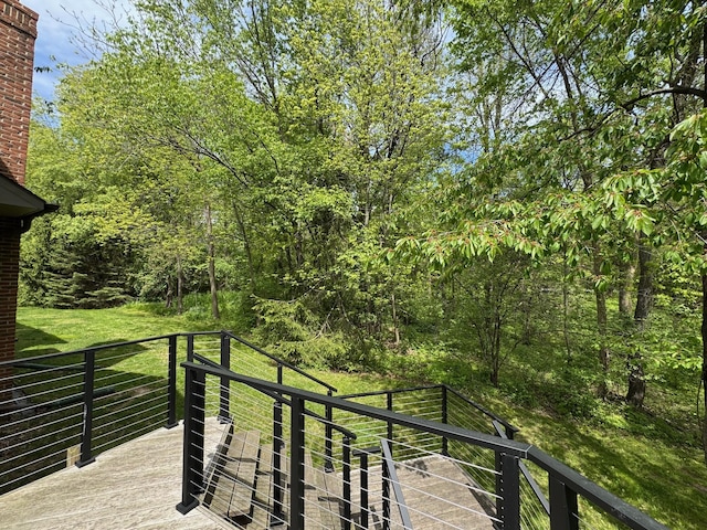 5557 N Territorial Rd, Ann Arbor, MI 48105 - wooden terrace with a lawn