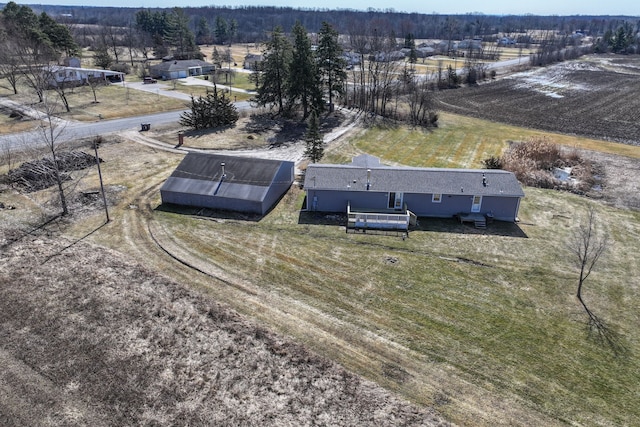 aerial view featuring a rural view