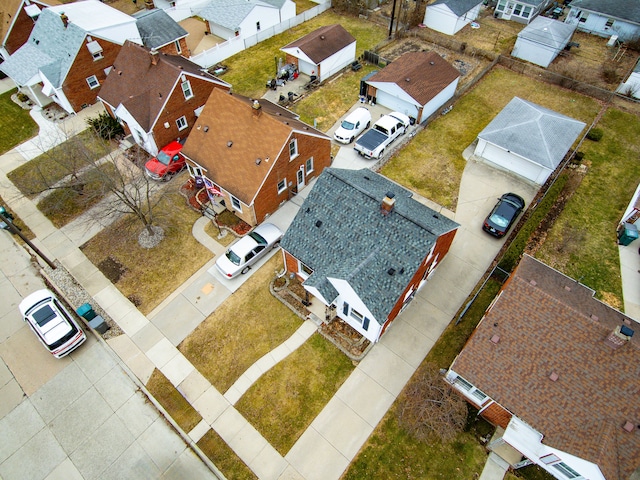 drone / aerial view with a residential view