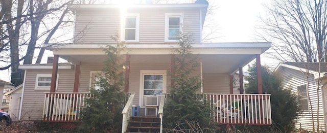 view of front of house featuring covered porch