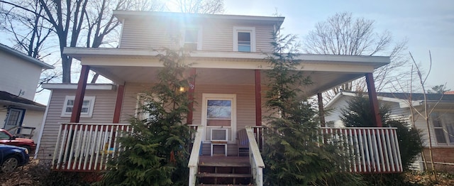 view of front of property featuring a porch