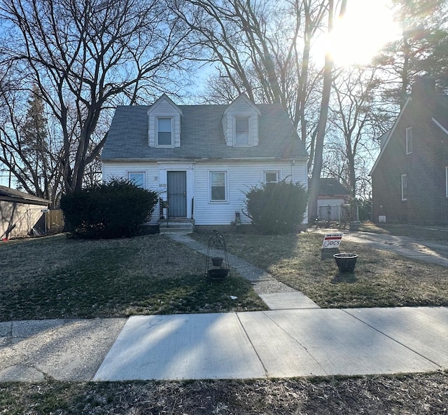 view of new england style home