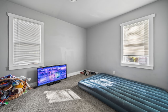 bedroom with carpet