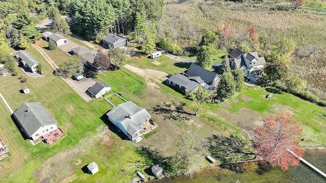 aerial view with a residential view