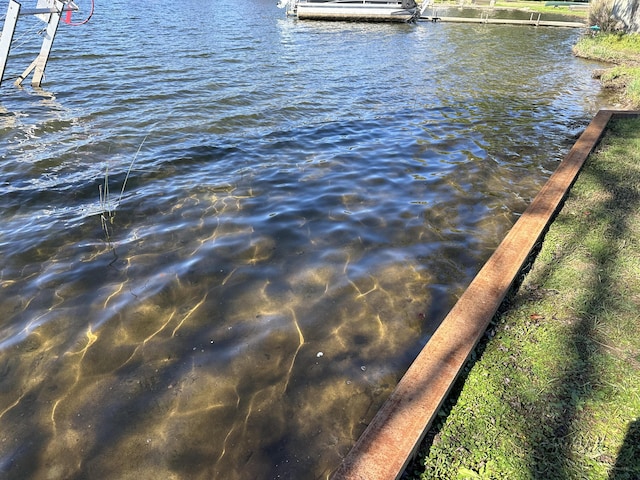 water view with a boat dock