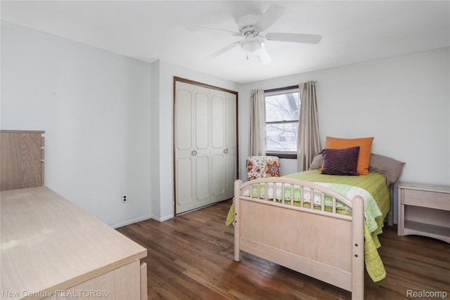 6750 Limerick Ln, Troy, MI 48098 - bedroom with wood finished floors, a closet, and a ceiling fan
