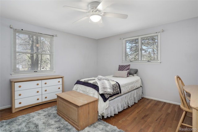 6750 Limerick Ln, Troy, MI 48098 - bedroom featuring multiple windows, wood finished floors, and ceiling fan