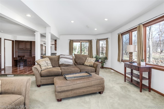 6750 Limerick Ln, Troy, MI 48098 - living room featuring light colored carpet and recessed lighting