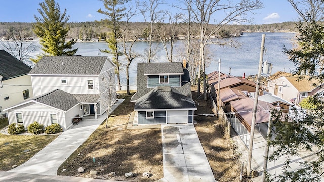 5557 Front St, Newaygo, MI 49337 - bird's eye view with a residential view and a water view