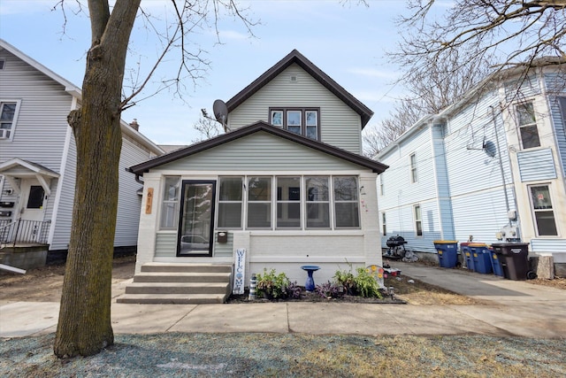 view of front of house featuring entry steps