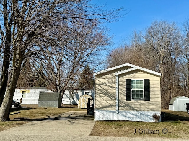 view of shed