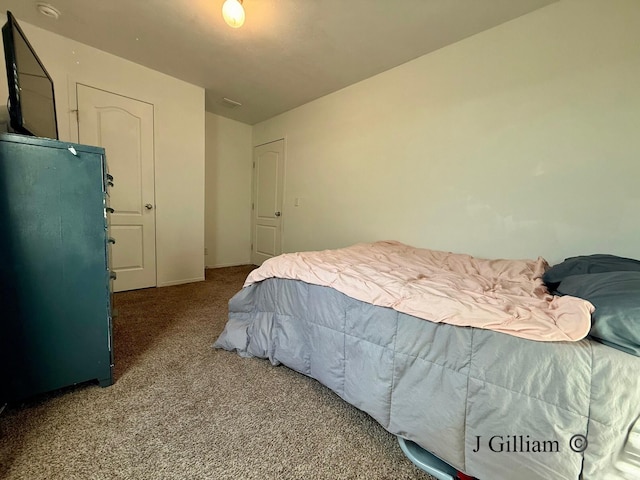 bedroom with carpet floors