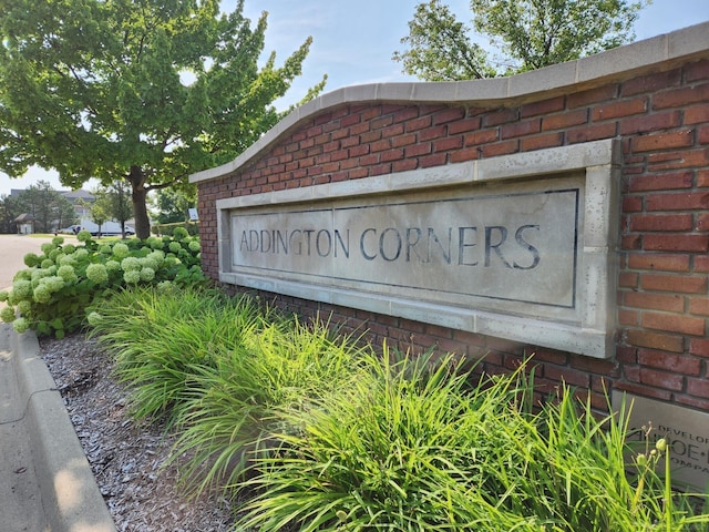 view of community sign