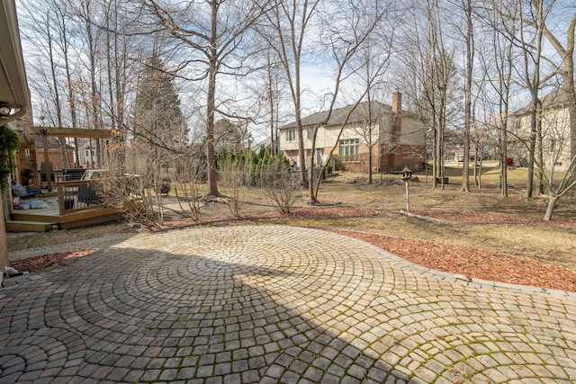 view of patio featuring a deck