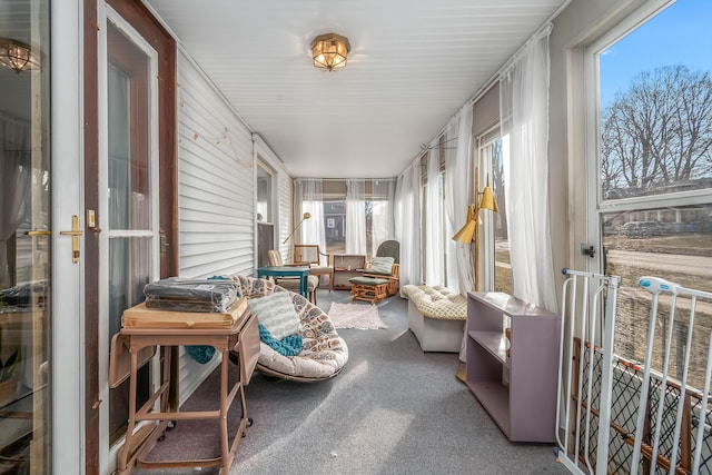 sunroom / solarium with a wealth of natural light