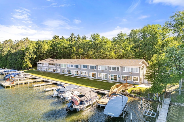 9059 Clam Lake Rd, Bellaire, MI 49615 - drone / aerial view with a water view