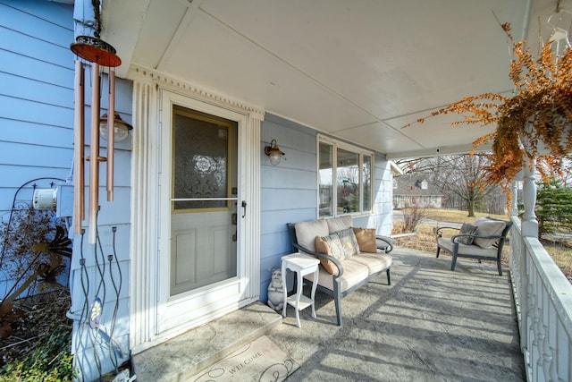 wooden deck with covered porch