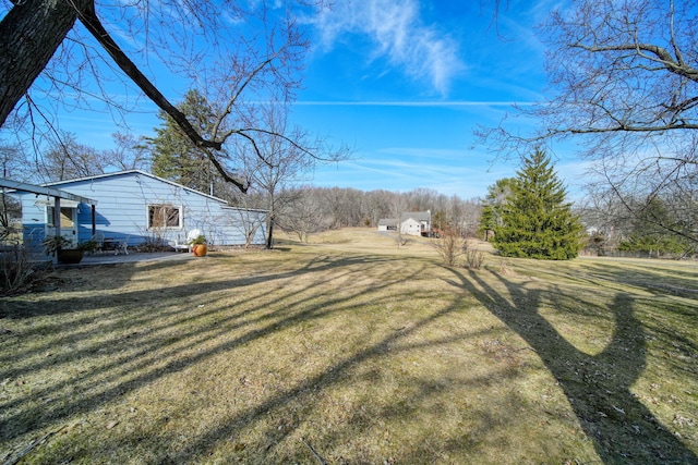 view of yard with a patio