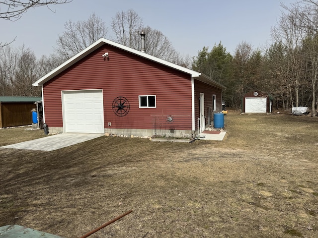 garage with driveway