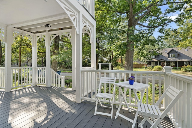 view of wooden terrace